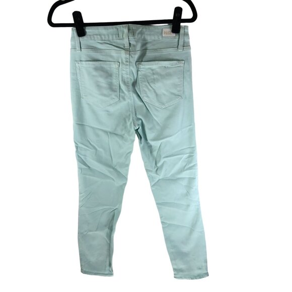 Paige Verdugo Crop Jeans Mint Green Womens Size 28 - Picture 3 of 5